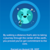fitbit日記：Earthバッジを獲得！