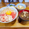 みなと食堂＠陸奥湊　ザ漬丼、あんこうのともあえ