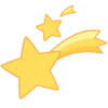 流れ星のフリーイラスト素材
