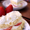 聖なる夜はレンチン苺ケーキ