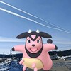 ２月１４日、わぉー　　飛行機雲　だ～‼️