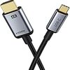 4K USB C HDMI 変換 ケーブル Type C HDMI アダプタ, CABLETIME Thunderbolt 3 USB C to HDMI 高解像度 アダプター 1.8M, iPad Pro / Surface Go / Arrows Tab F-02 / MacBook &MacBook Pro&Air / Dell XPS / HP Zbook / 東芝dynabook / Galaxy(S8/S9/S10)/ HUAWEI P30 Pro P20/ HTC U11など USB-C H
