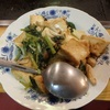 厚揚げとキノコと小松菜の炒め物！