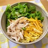 レタスと鶏ささみと薄焼き卵の冷やし中華
