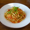 絹さやのパスタ①トマトソース