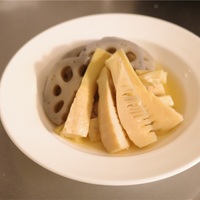 蓮根と筍の煮物