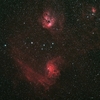 IC405とIC410：ぎょしゃ座の散光星雲