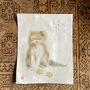 二月の俳画　化け猫