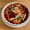 メンチカツのトマトソースグラタン