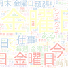 　Twitterキーワード[金曜日]　07/31_12:03から60分のつぶやき雲