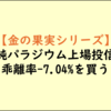 純パラジウム上場投信は基準価格との乖離率を見る_金の果実シリーズ
