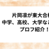 片岡凛が東大合格？中学高校大学など学歴とプロフ紹介！