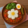 🍛 彩りキーマカレー＆お花ライス｜キャンプレシピ