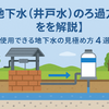 【地下水（井戸水）のろ過方法を解説】使用できる地下水の見極め方4選
