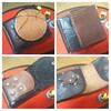 革財布の作成（尻ポケサイズ　バスケットボールデザイン革猫型キーケース　カード入れあり　）