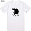 自転車に乗る熊シルエットプリントTシャツ 当店オリジナル商品です。