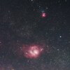 M8 (干潟星雲) と M20 (三裂星雲) (2021/4/18)