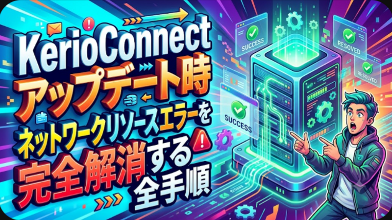 KerioConnectアップデート時のネットワークリソースエラーを完全解消する全手順