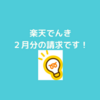 楽天でんき！２月分の請求が来ましたー！結果報告です！