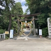 神社で茅の輪くぐり