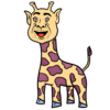 かわいいキリンのおじさん のイラスト