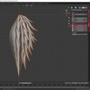Bevel Curve Toolsアドオンを使ってBlenderで髪の毛オブジェクトを作る その２（メッシュへの変換とミラー）