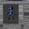 Blenderでキャラクターにボーンを入れてみた