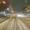 夜の雪・帰路にて