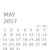 Apple Watch Calendar 2017年5月/May