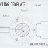 Tonearm が欲しい（9） JELCO SA-750L アームベース図面CAD 