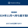 2024年11月へ持ち越す銘柄