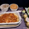 香港旅行の「飛行機の中」で機内食他。