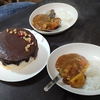 カレー、ミルクレープケーキ