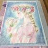 【脳がみるみる若返るぬり絵　リースとブーケ】花かんむりの女の子を塗る