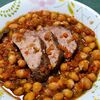 塩豚とひよこ豆の煮込みを作りました！