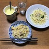 スパゲティをおかずにごはん