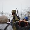 自衛隊松山駐屯地創立記念行事に吶喊