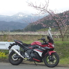 バイク ＧＳＸ２５０Ｒ 久しぶりの峠、高湯へ！菜の花･桃･梨･雪うさぎ！