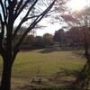 公園でサッカーをしたよ