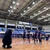 くまモン　第8回全日本9人制バレーボールトップリーグの始球式へ