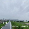 雨の中