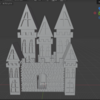 【Blender2.94.4】３Dモデル🎃ハロウィン🏰お城🏰作ってみたよぉ💕