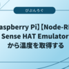 【Raspberry Pi】【Node-RED】Sense HAT Emulator から温度を取得する