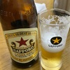 外飲み赤星は中瓶だった