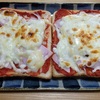 連休の賄いランチ　ピザハムトースト 