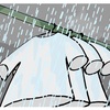 洗濯物が雨に濡れた！さてどーする！？