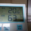 二階20.6℃　63％ RC18.5℃＠off　外気温17℃　96%