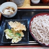 小諸そば　旬野菜のかき揚げ2種　二枚盛り　食べてみた！