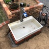 【お庭づくり】#08 立水栓の水受けパン