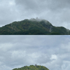 雨上がりの朝に天空の城に仕上がる前後の岐阜城を眺める